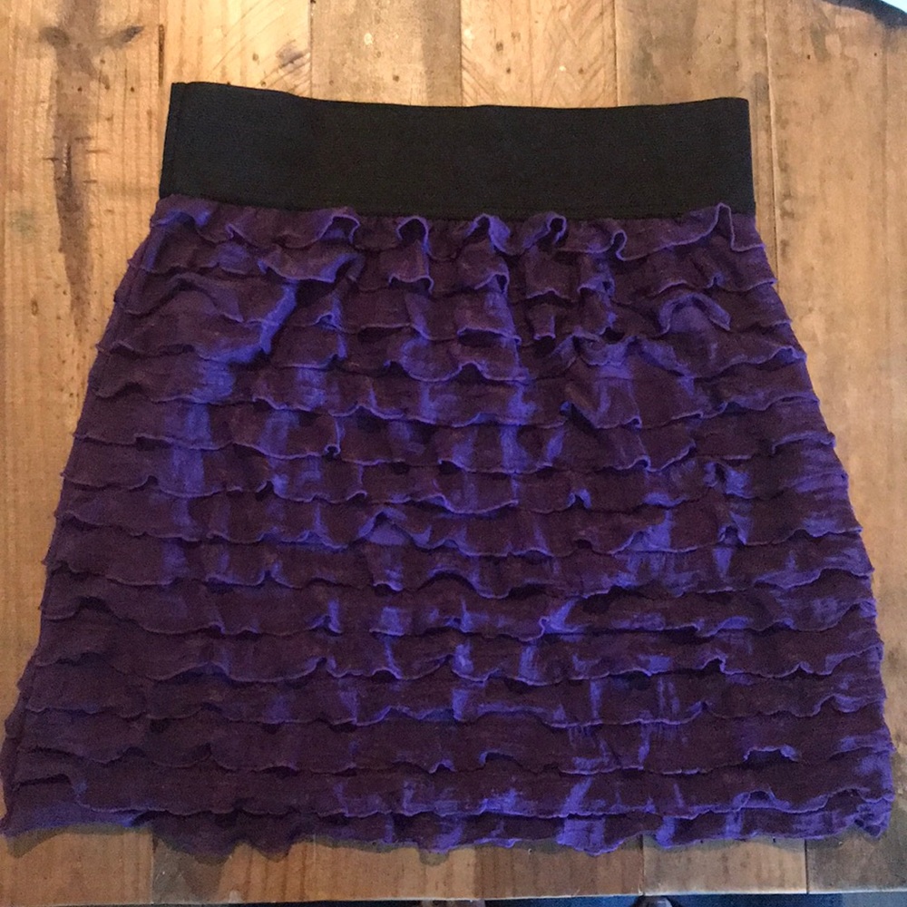 Express Purple ruffle Skirt XS